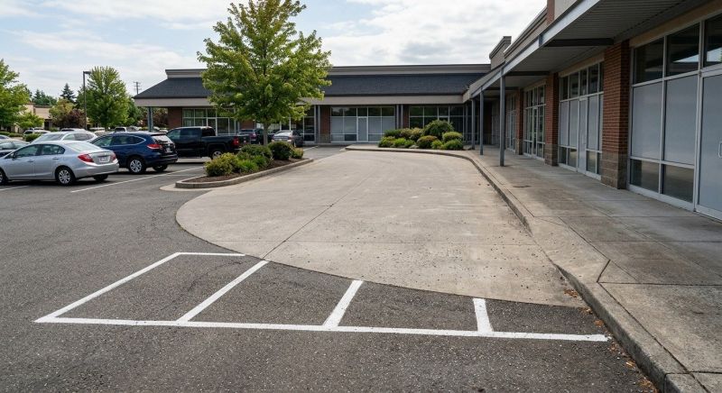 Parking Lot Apron Installation